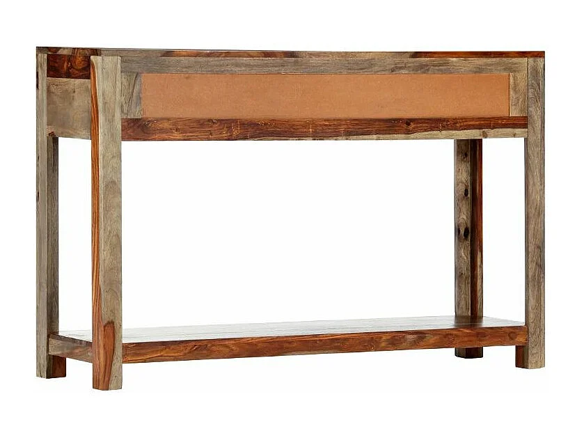 Console 3 tiroirs sesham massif foncé Mika