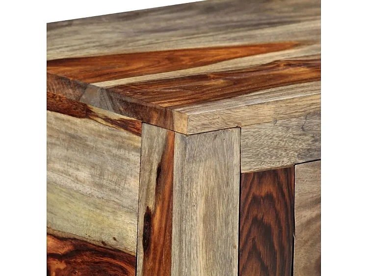 Console 3 tiroirs sesham massif foncé Mika