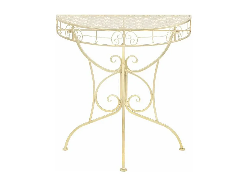 Console demi-ronde métal doré Naxi