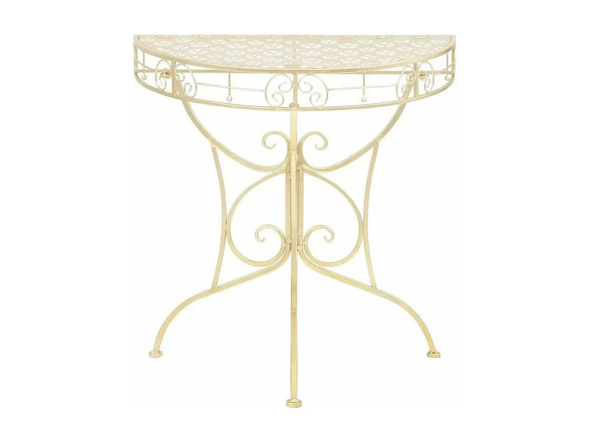 Console demi-ronde métal doré Naxi