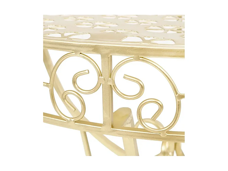 Console demi-ronde métal doré Naxi