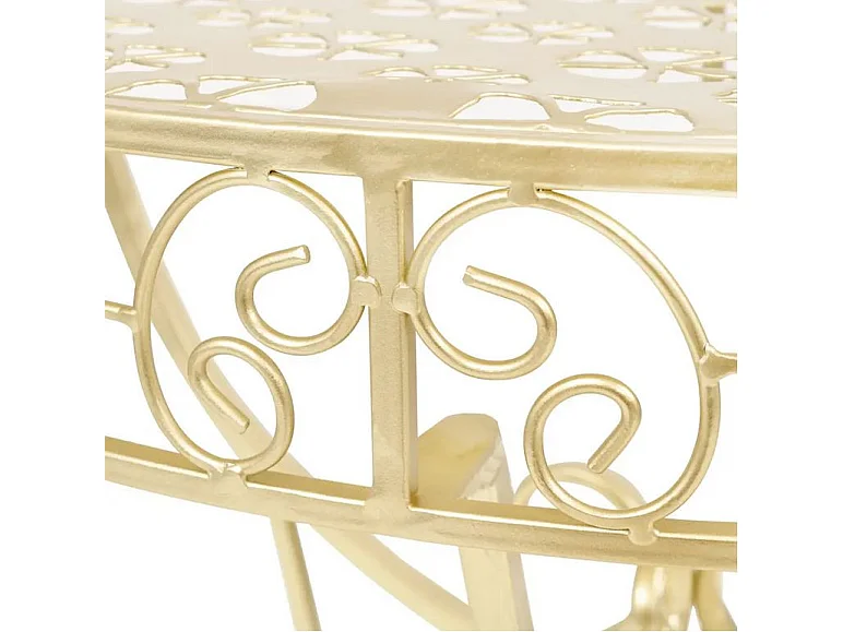 Console demi-ronde métal doré Naxi