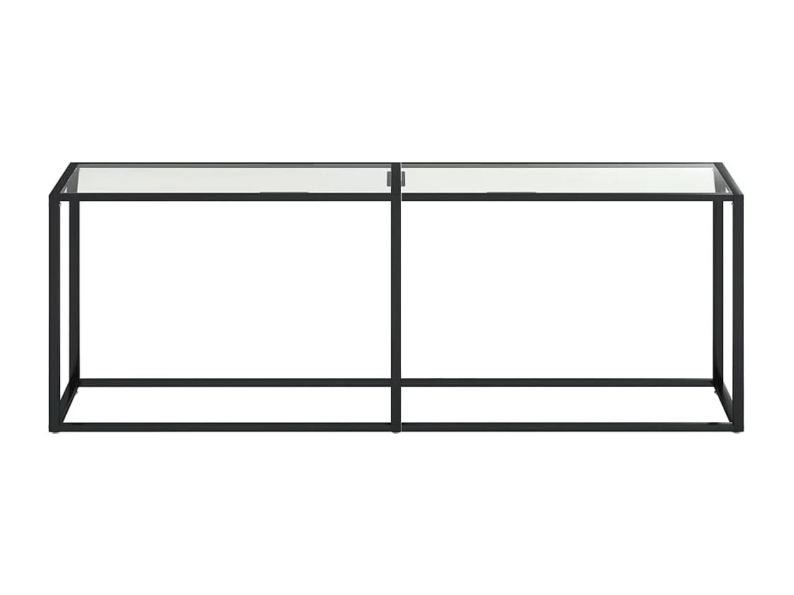 Table console Transparent 220x35x75,5 Verre trempé