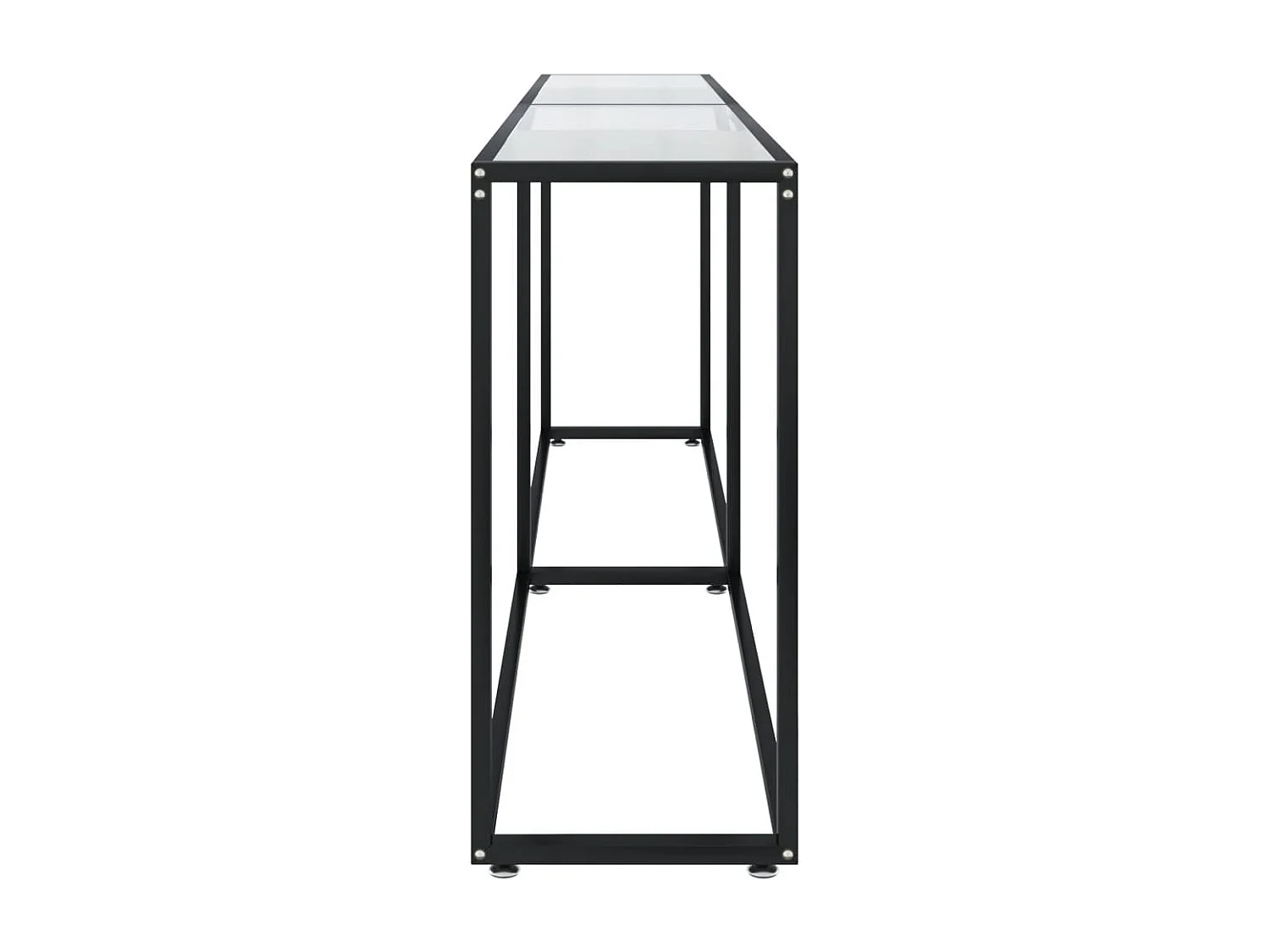 Table console Transparent 220x35x75,5 Verre trempé
