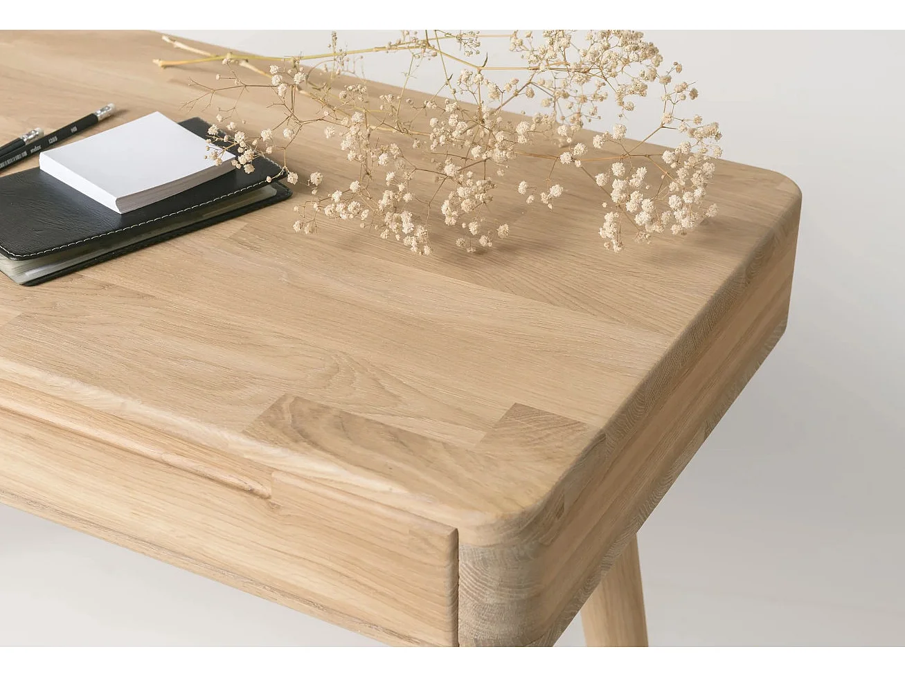 Dezira witgekalkte massief eikenhouten console 110 cm