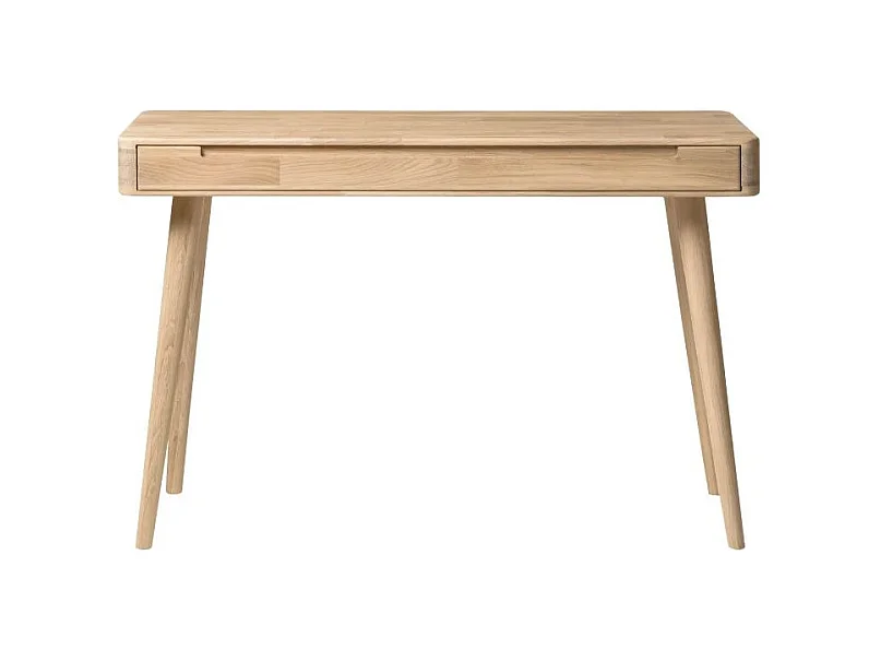 Console en bois de chêne massif blanchi Dezira 110cm