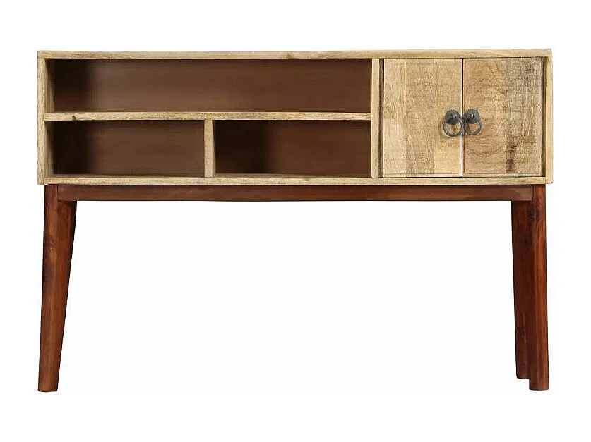 Console 2 portes manguier massif clair Nelle