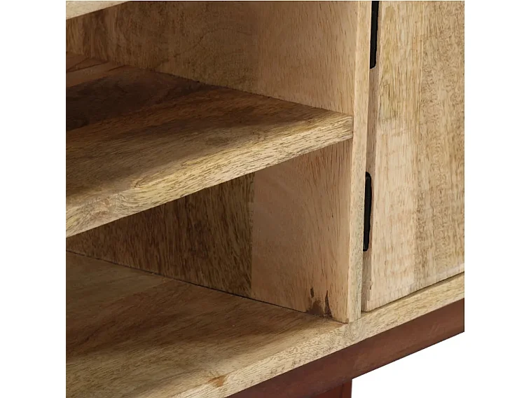 Console 2 portes manguier massif clair Nelle