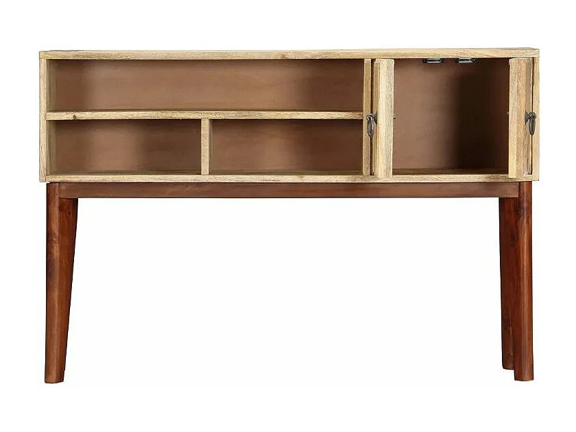 Console 2 portes manguier massif clair Nelle