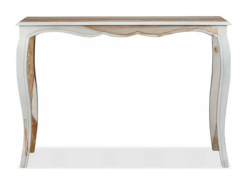 Console sesham massif foncé et blanc Aïti