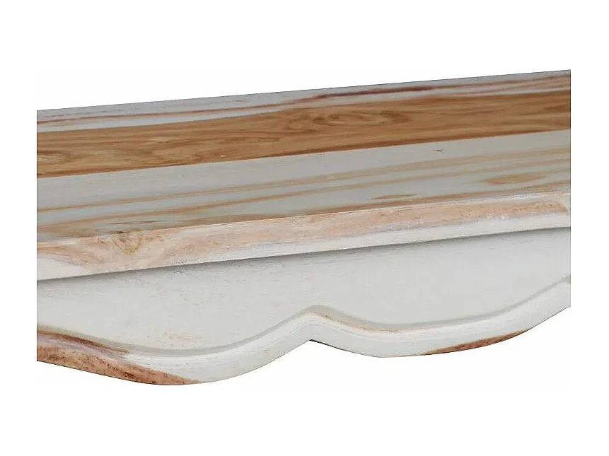 Console sesham massif foncé et blanc Aïti