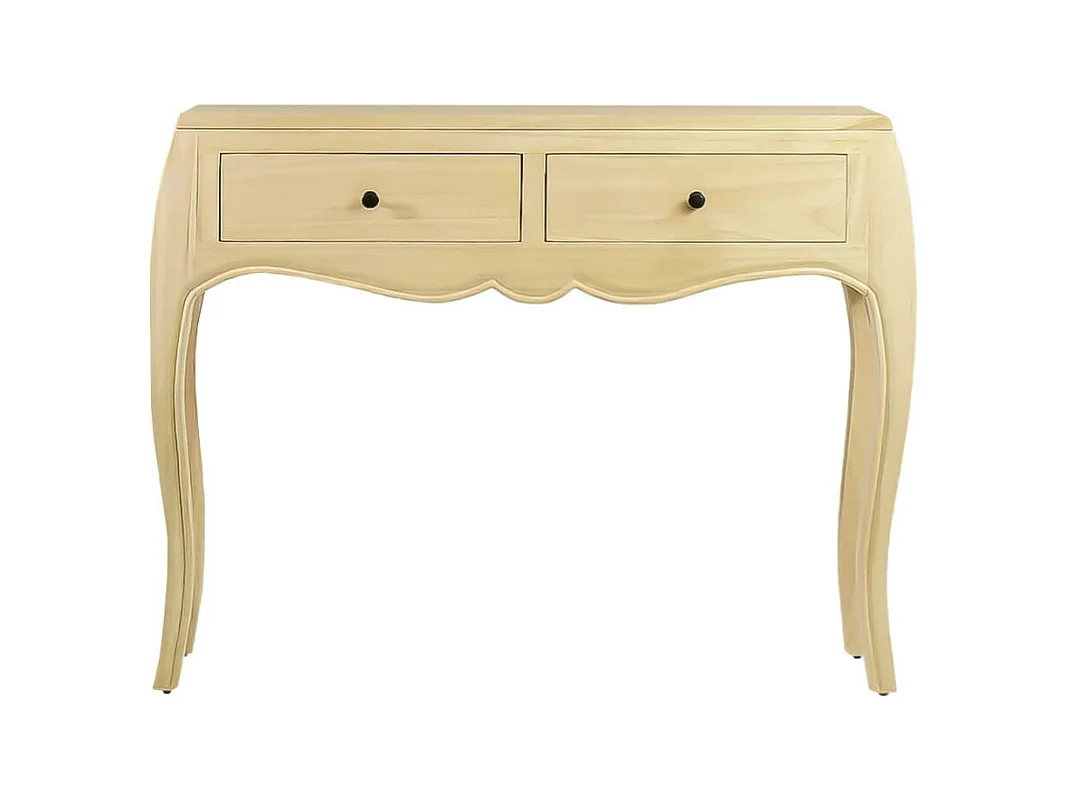 Kindo naturel massief houten console 2 lades 105 cm
