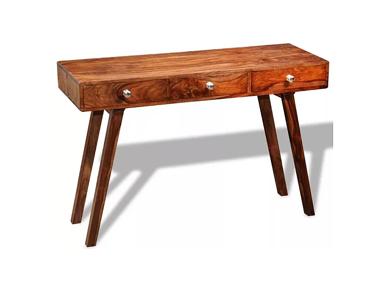 Console 3 tiroirs sesham massif foncé Sytranel