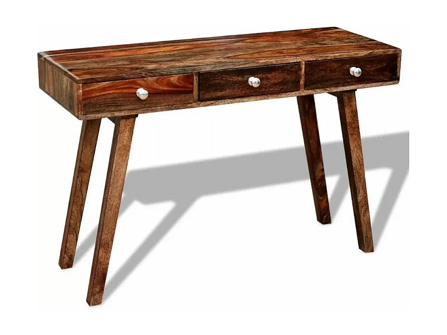 Console 3 tiroirs sesham massif foncé Sytranel