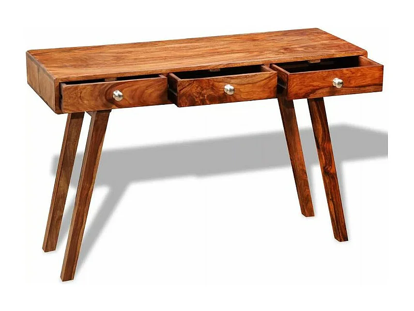 Console 3 tiroirs sesham massif foncé Sytranel