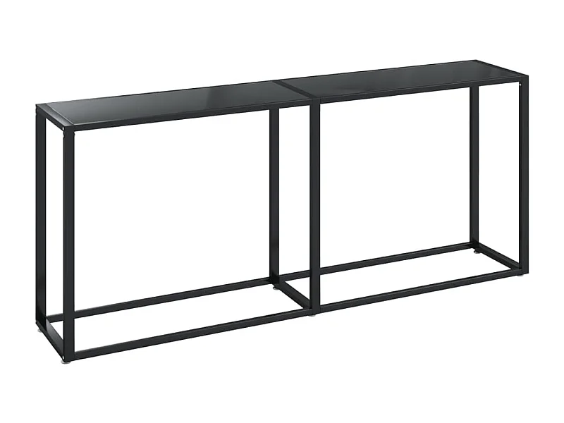 Table console Noir 180x35x75,5 Verre trempé