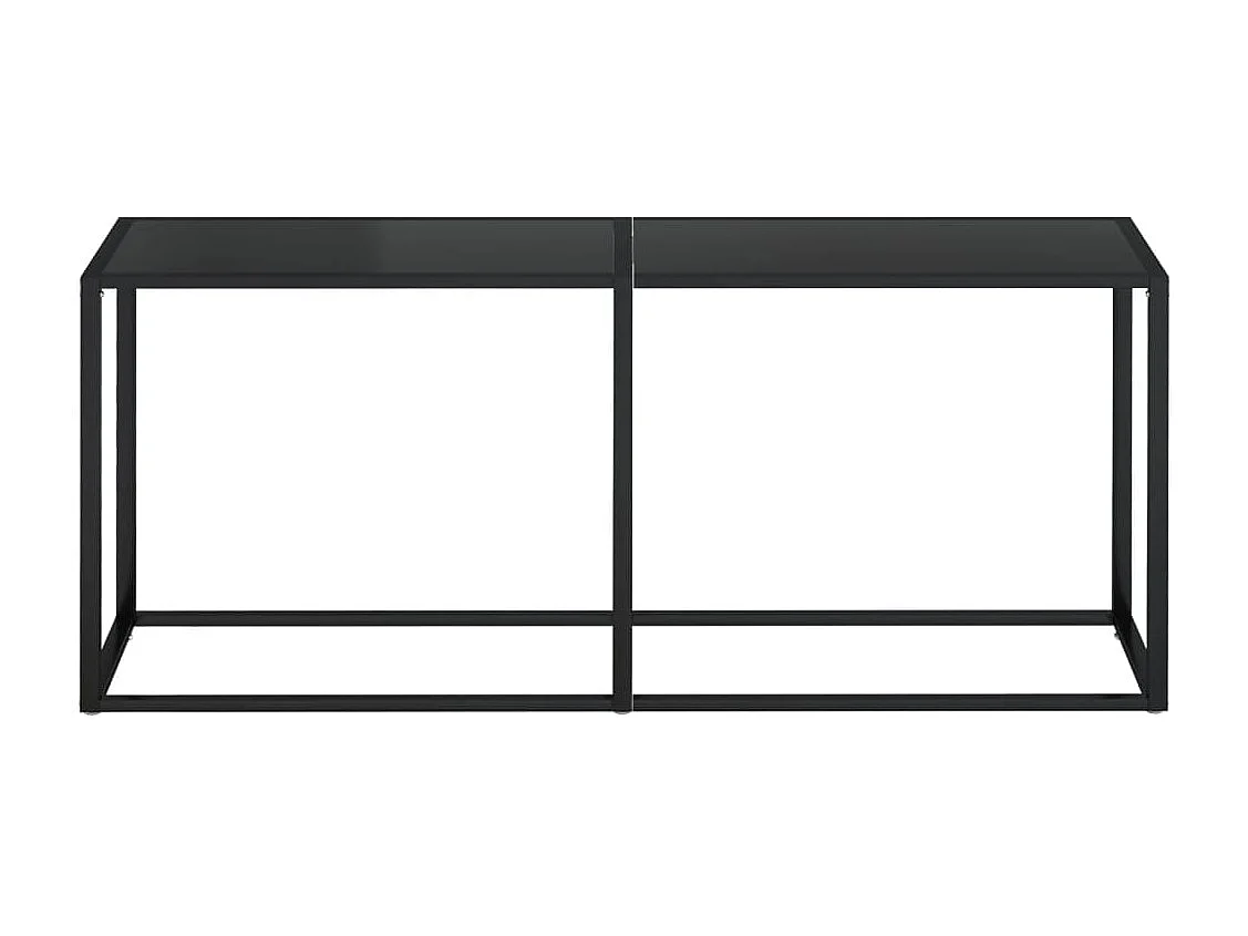 Table console Noir 180x35x75,5 Verre trempé