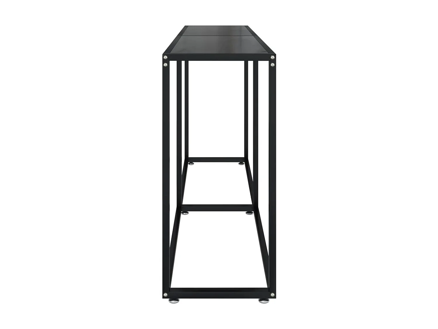 Table console Noir 180x35x75,5 Verre trempé