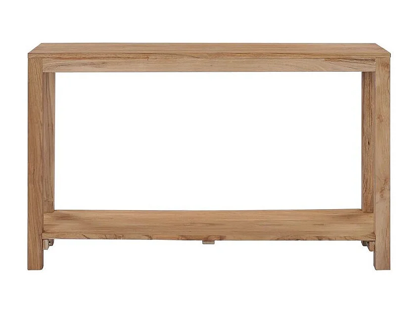 Console 2 plateaux teck massif clair Aqua