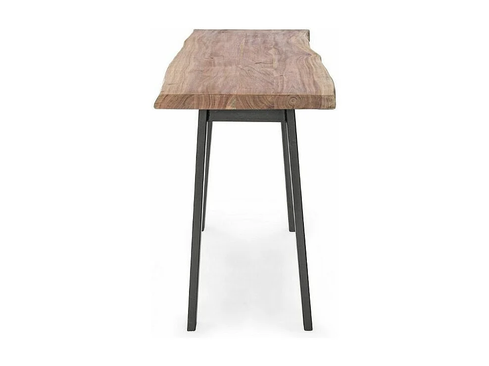 Console bois d'acacia et pieds acier gris Denia 130cm