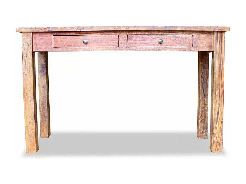 Console 2 tiroirs bois massif recyclé Lau
