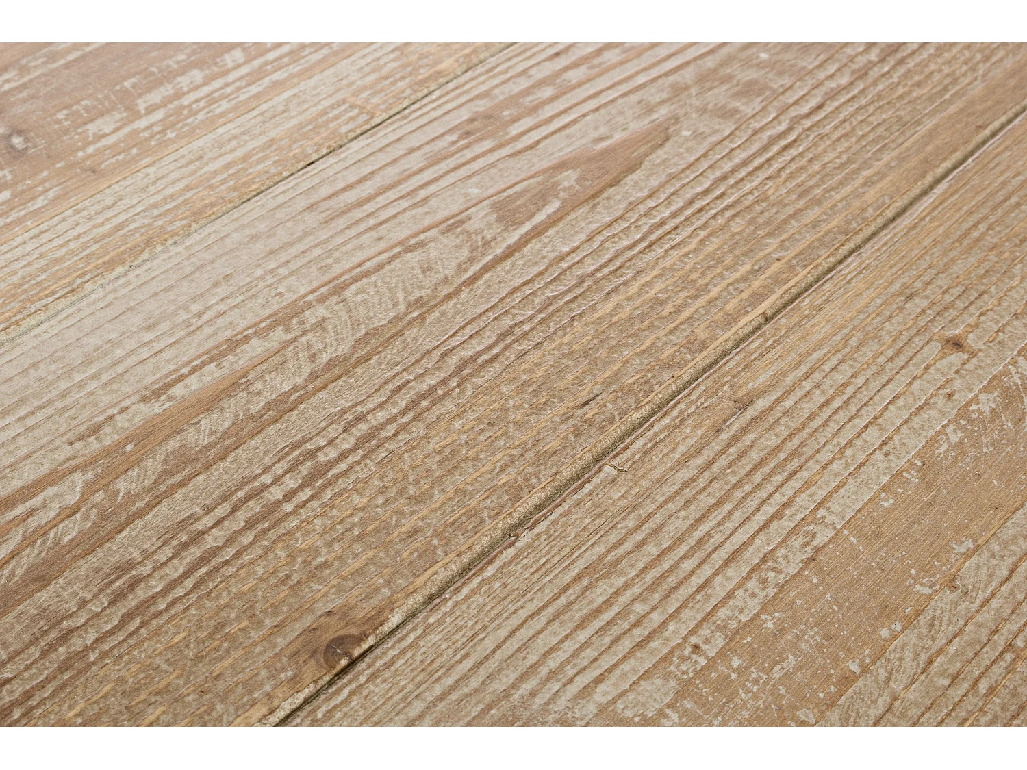 Console bois de sapin et pieds acier noir Garty 200cm