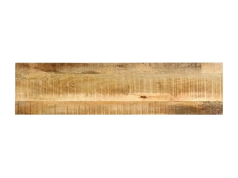 Console manguier massif clair et métal noir Bastia