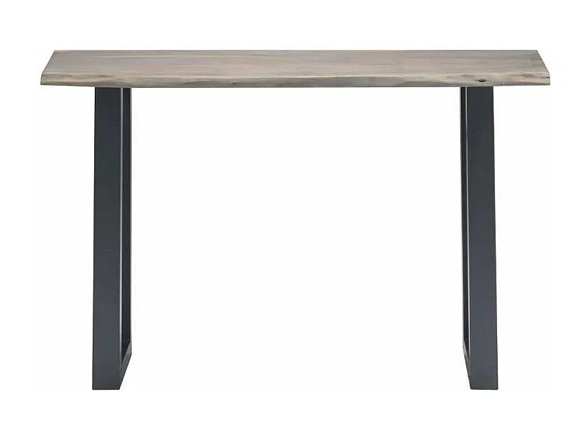 Console acacia massif et métal gris Miji