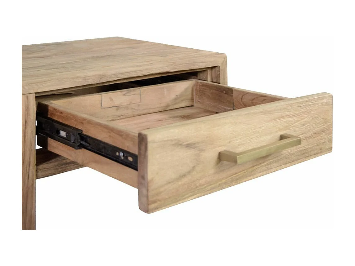 Console en bois de teck naturel 3 tiroirs Touka 130cm