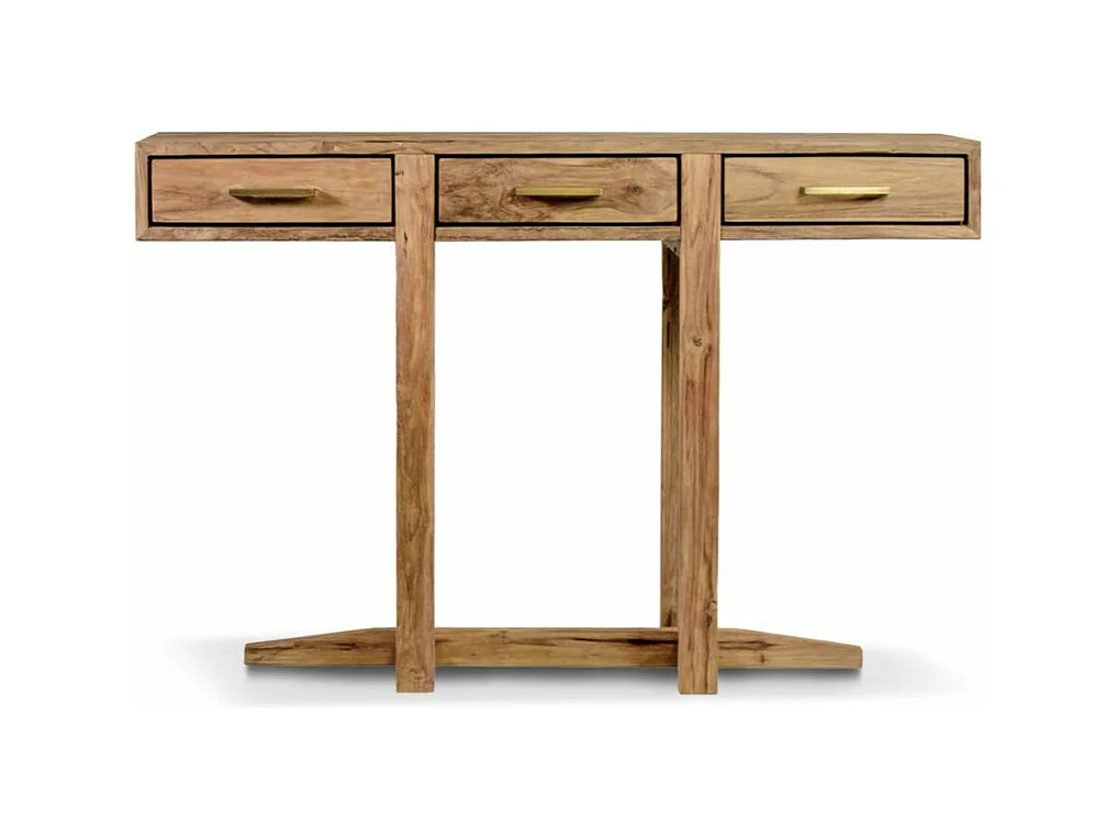 Touka naturel teakhouten console 3 lades 130 cm