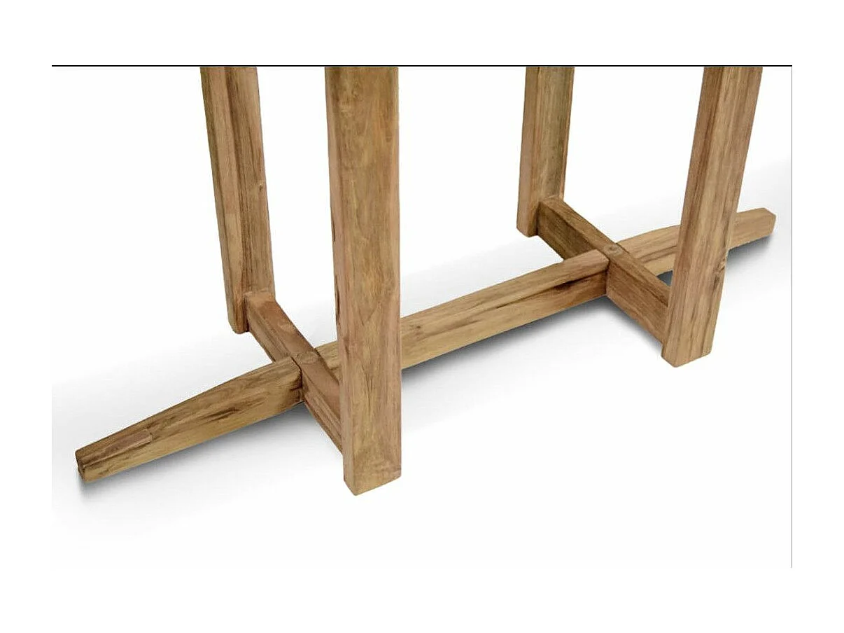 Touka naturel teakhouten console 3 lades 130 cm