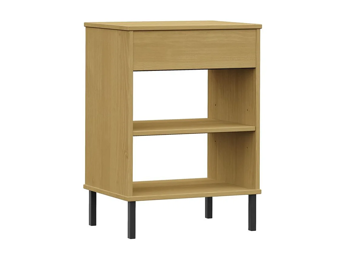 Armoire console avec pieds en métal Marron Bois pin massif OSLO