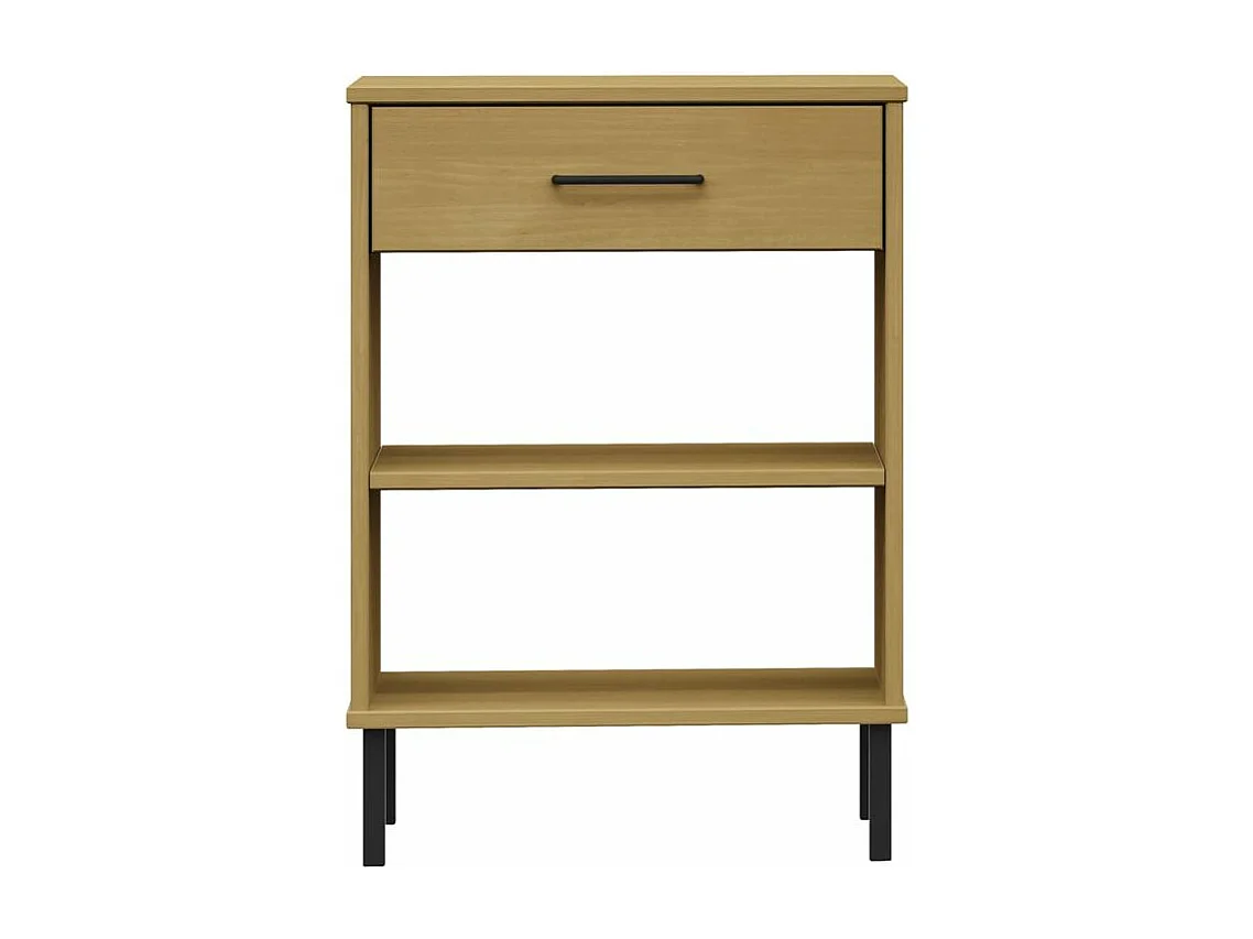 Armoire console avec pieds en métal Marron Bois pin massif OSLO