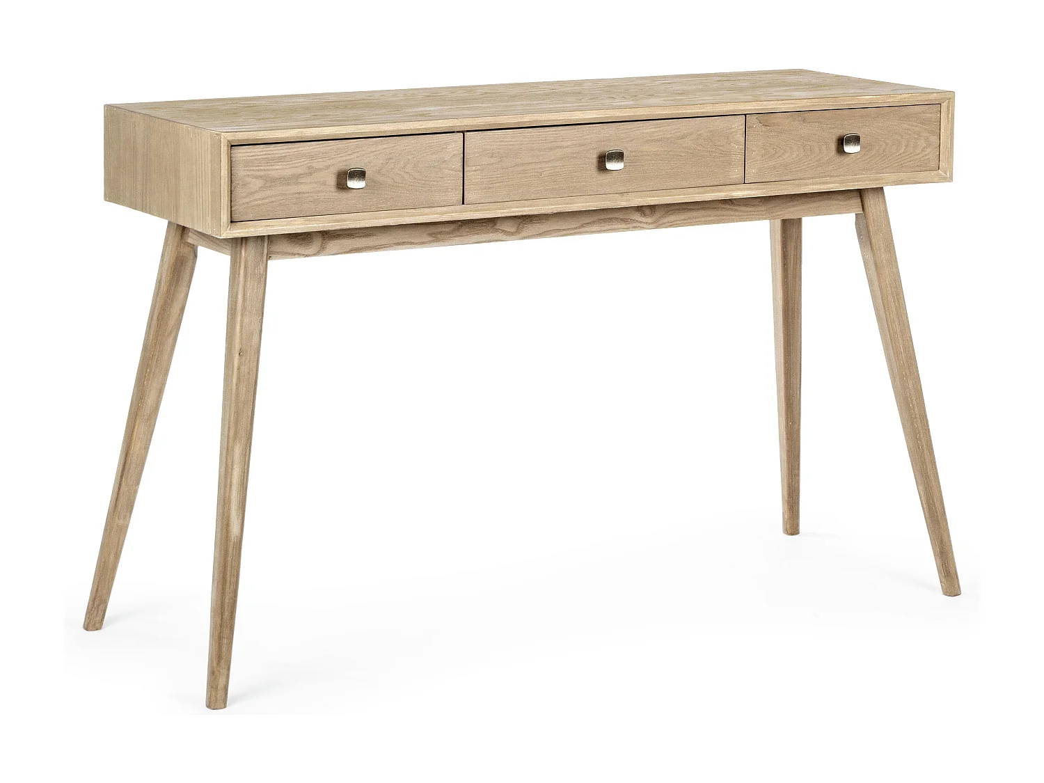 Console 3 tiroirs en bois de frêne naturel Yanky 120cm