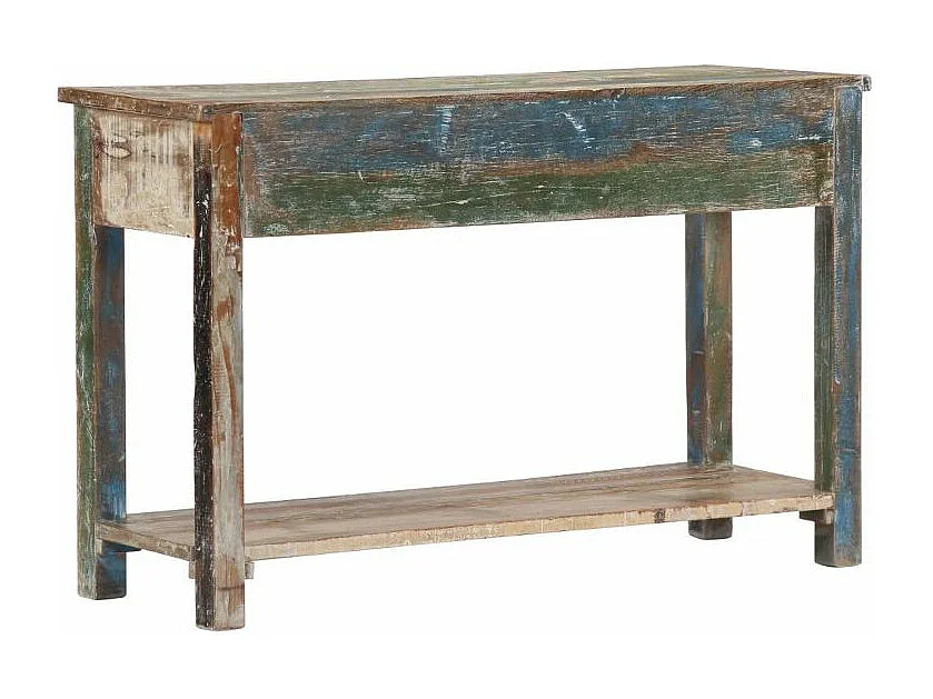 Console 2 tiroirs bois massif recyclé Moust