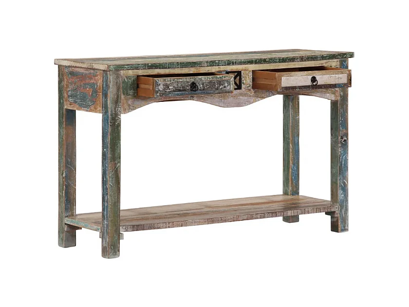 Console 2 tiroirs bois massif recyclé Moust