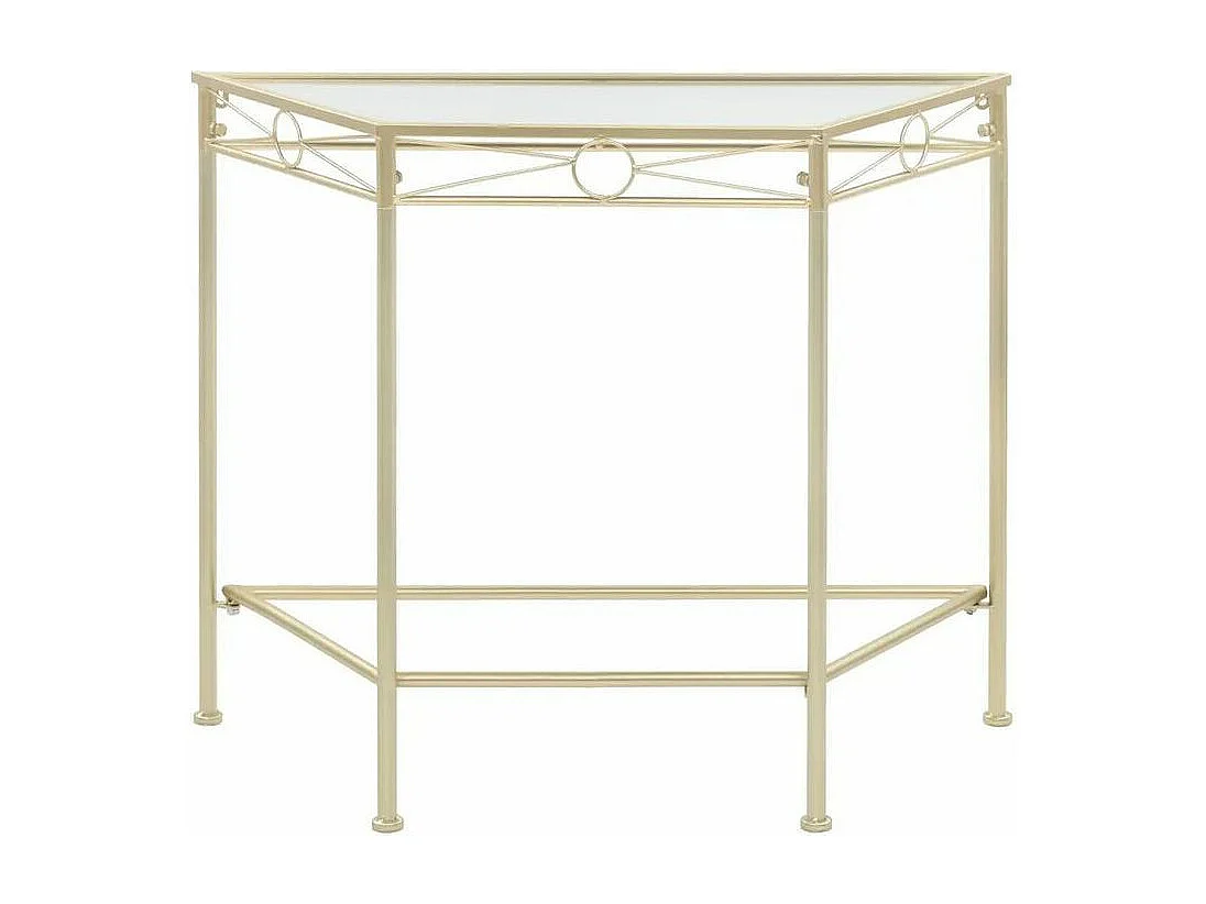 Console verre et métal doré Aivan