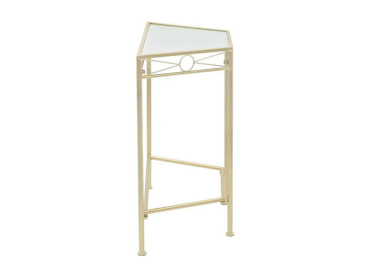 Console verre et métal doré Aivan