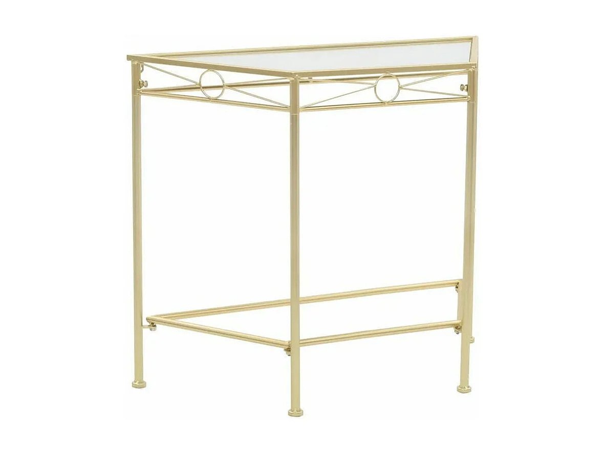 Console verre et métal doré Aivan