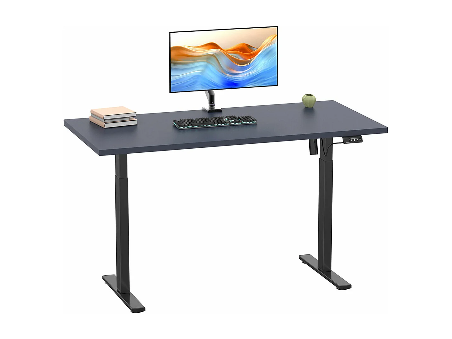 LonaE bureau fonction de montée et descente électrique 160x80x71-120cm anthracite, noir.