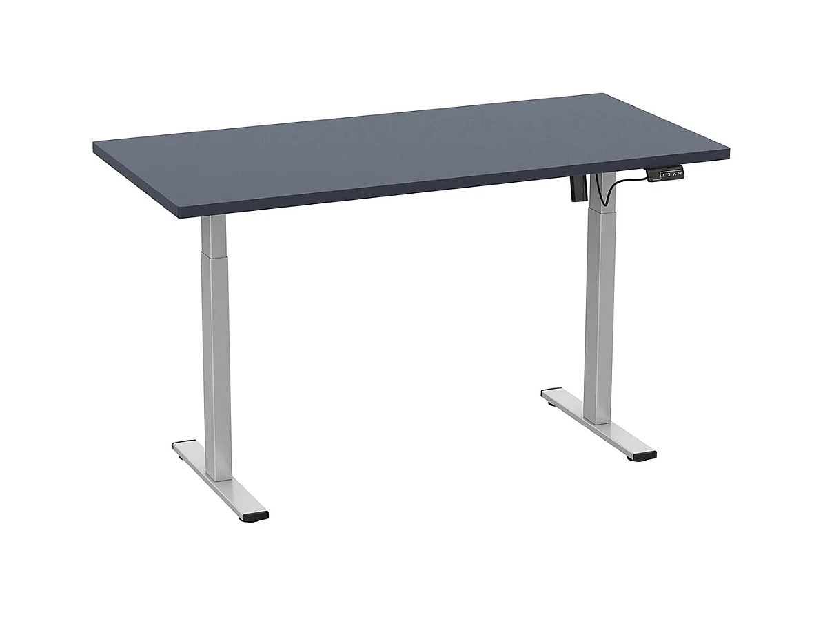 LonaE bureau fonction de montée et descente électrique 160x80x71-120cm anthracite, couleur argent.