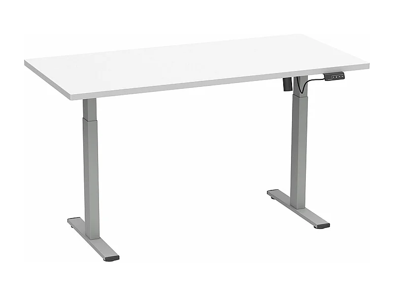 LonaE bureau fonction de montée et descente électrique 160x80x71-120cm blanc, couleur argent.