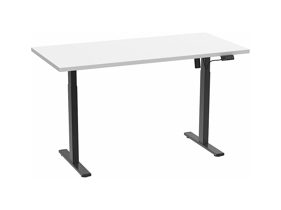 LonaE bureau fonction de montée et descente électrique 160x80x71-120cm blanc, noir.