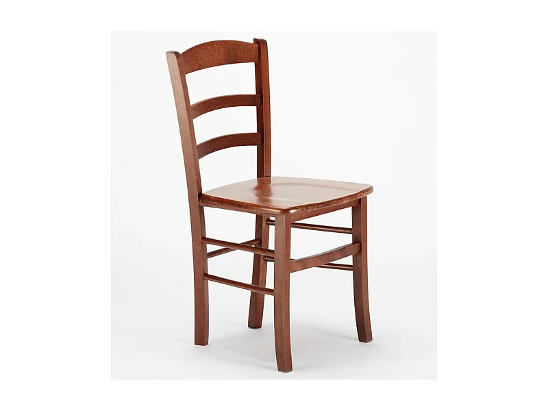 Chaise rustique traditionnel bois foncé Kuza - Lot de 2