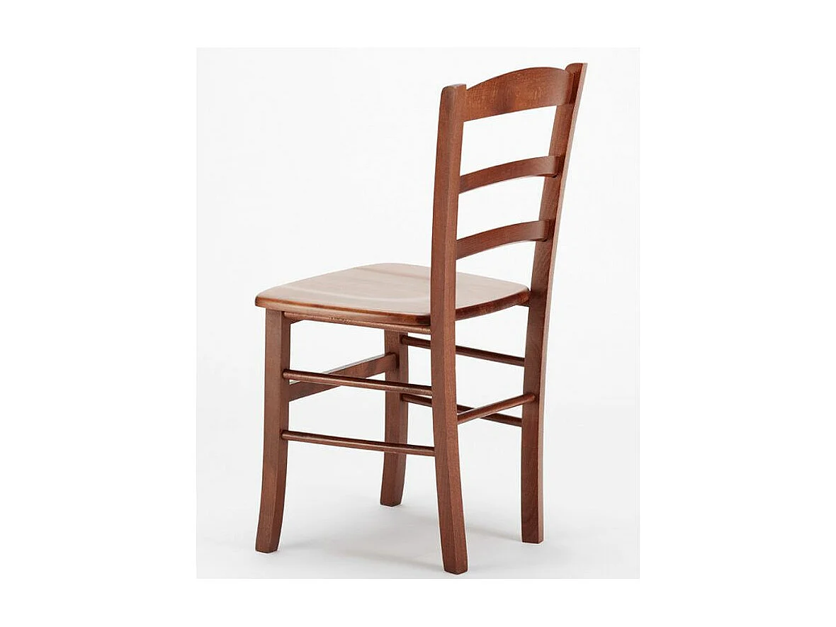 Chaise rustique traditionnel bois foncé Kuza - Lot de 2