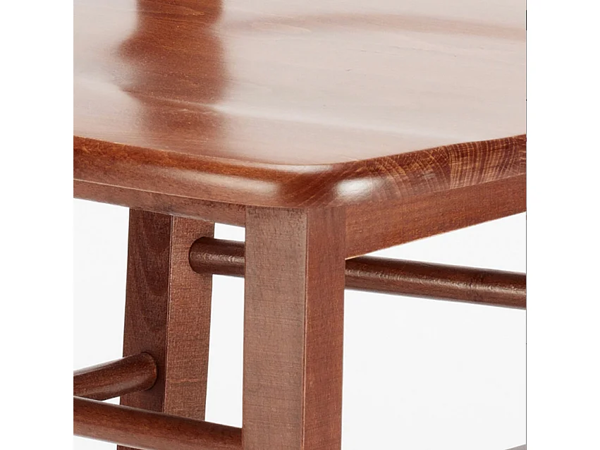 Chaise rustique traditionnel bois foncé Kuza - Lot de 2