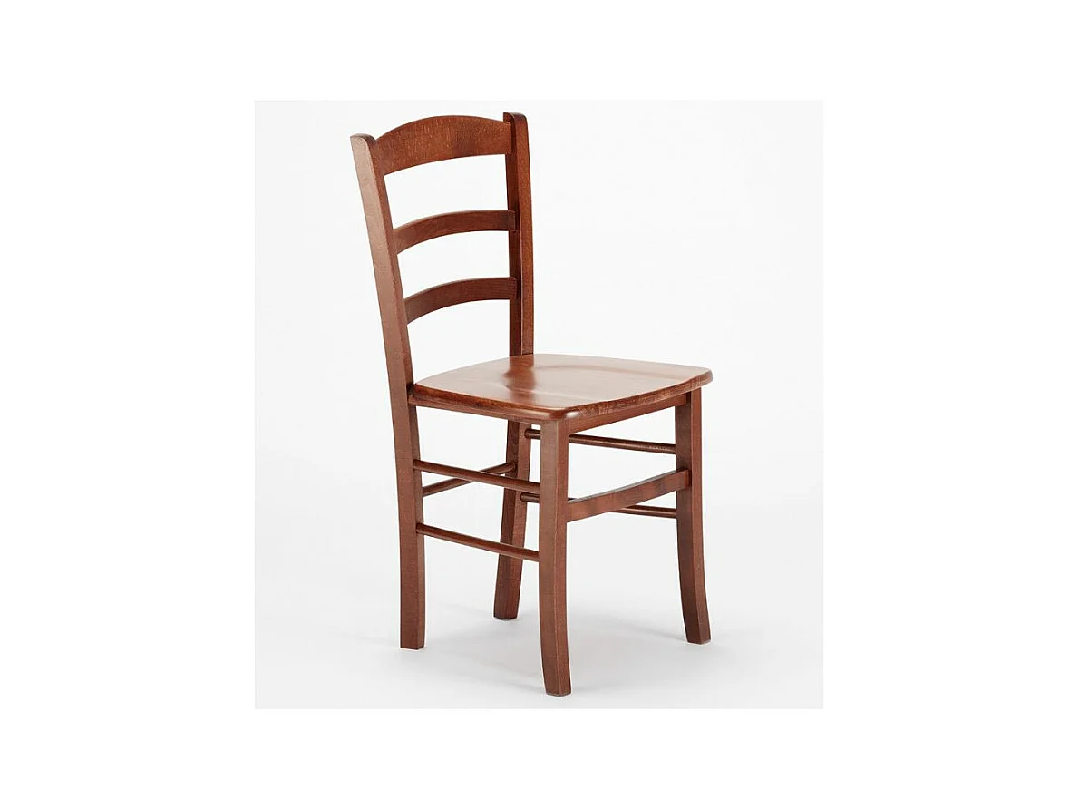 Chaise rustique traditionnel bois foncé Kuza - Lot de 2