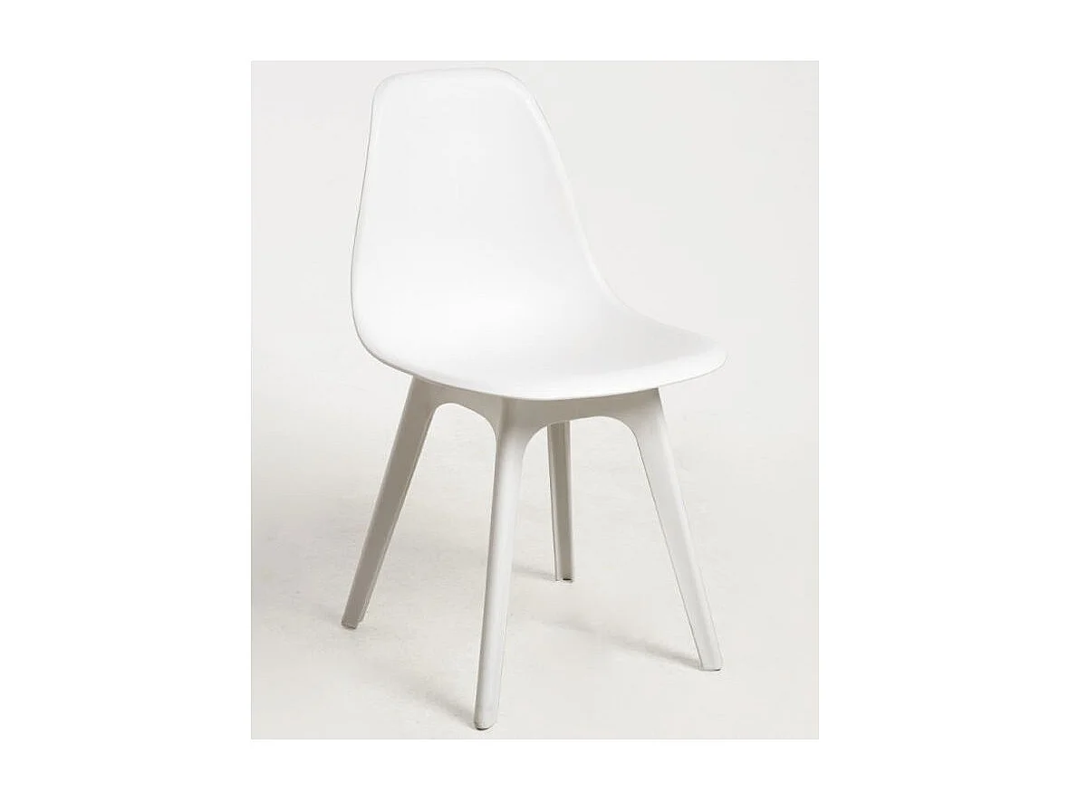 Chaise polypropylène blanc Brink - Lot de 2