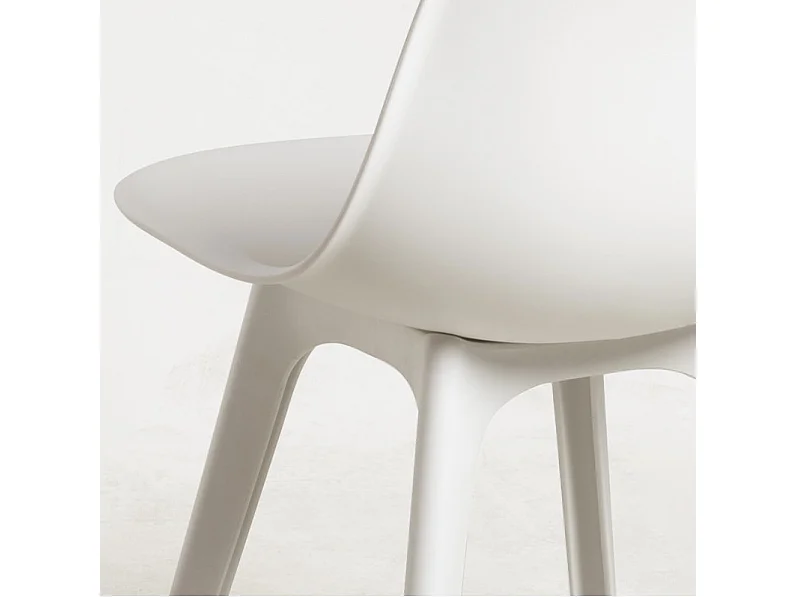 Chaise polypropylène blanc Brink - Lot de 2