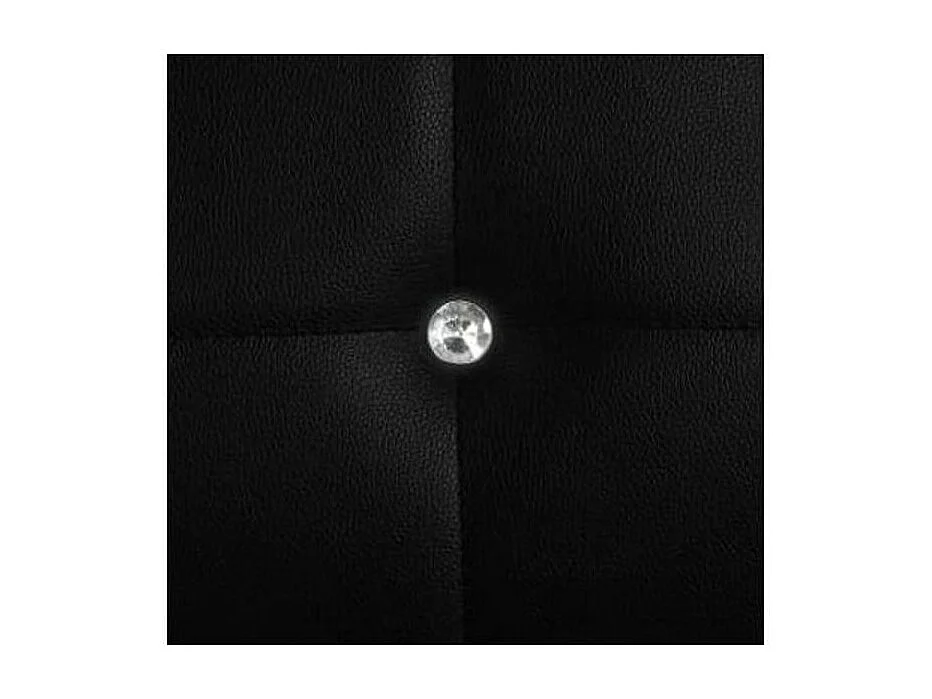 Chaise à manger similicuir noir et pieds métal noir Mikarel - Lot de 2